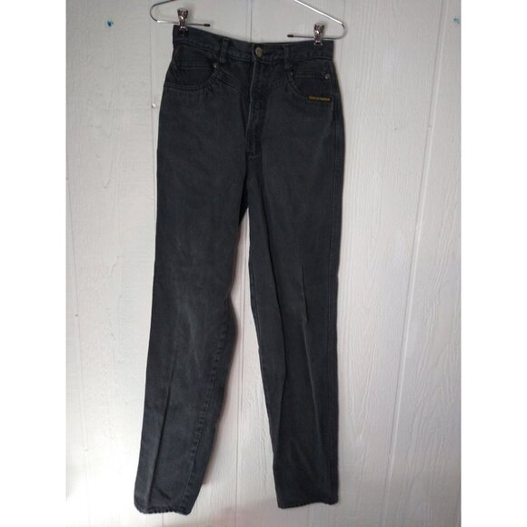 Rocky Mountain Denim - Vtg Rocky Mountain BareBack Womens Sz 7/8 Faded Black Charcoal High Waist Jeans